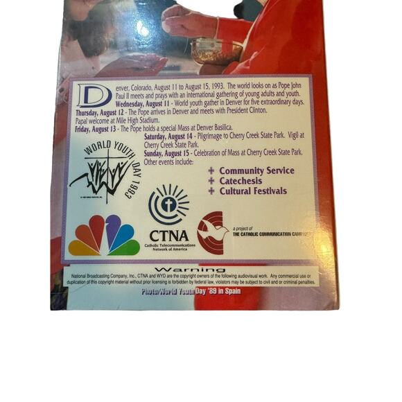 Pope John Paul II VHS NEW Five Extraordinary Days 1993 Youth Day Factory Sealed - Picture 3 of 4